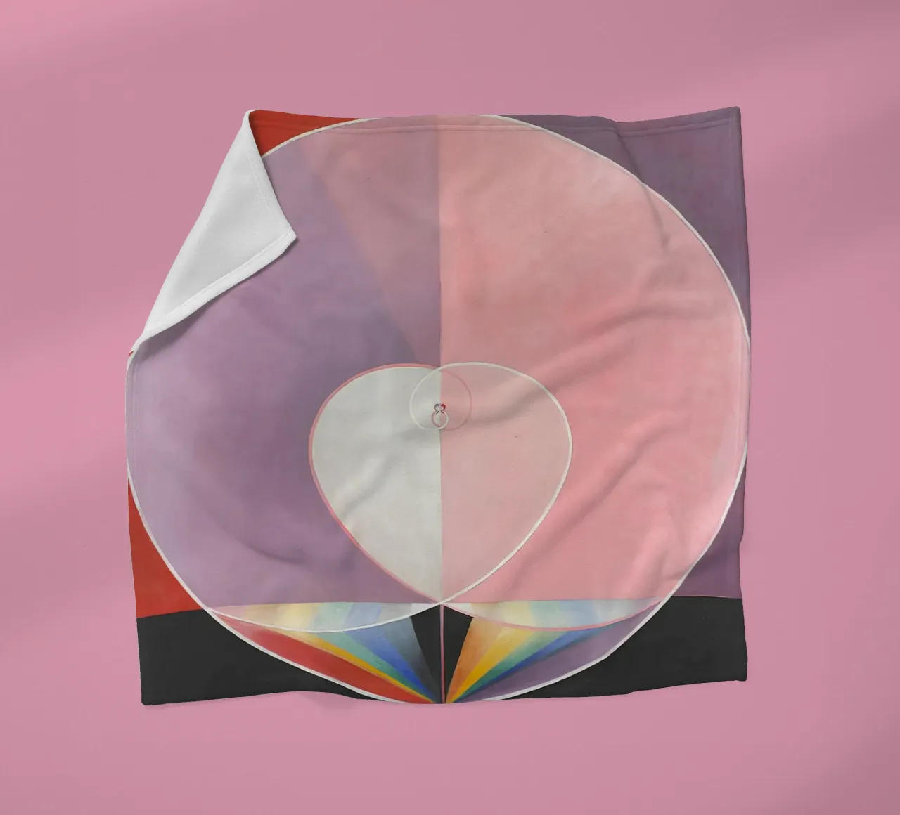 Hilma af Klint "Colombe n. 2" Simbolo d'amore astratto coperta in pile da homdeco