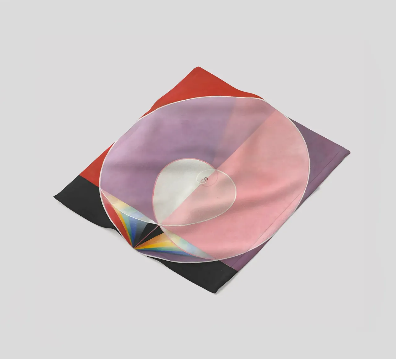 Hilma af Klint "Colombe n. 2" Simbolo d'amore astratto coperta in pile da homdeco