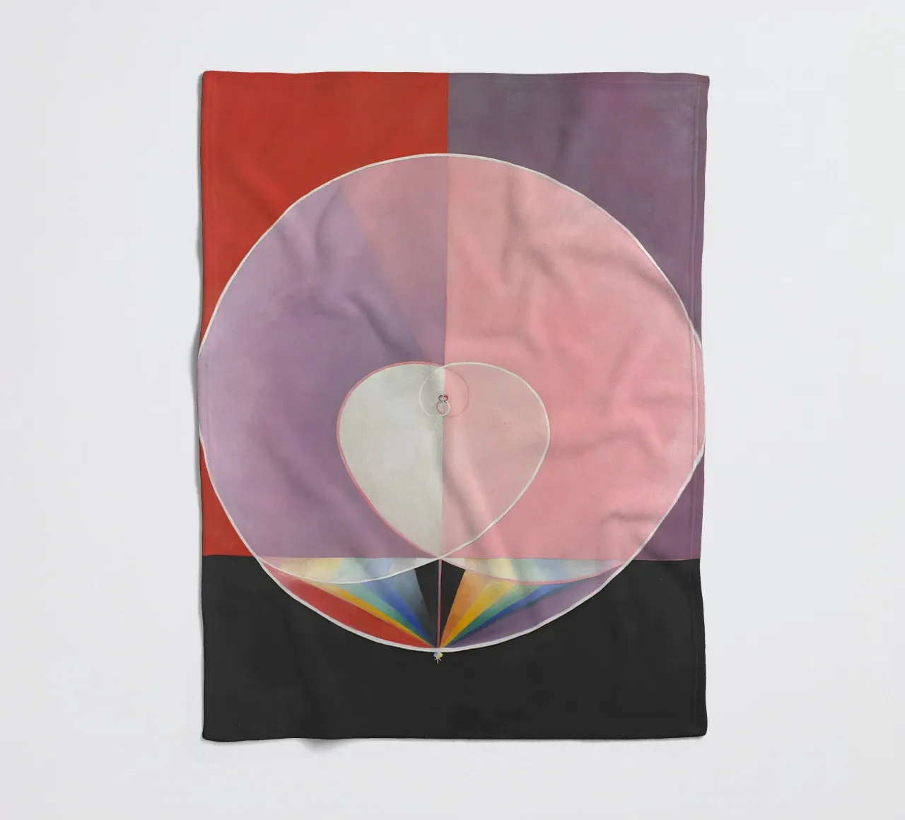 Hilma af Klint "Colombe n. 2" Simbolo d'amore astratto coperta in pile da homdeco