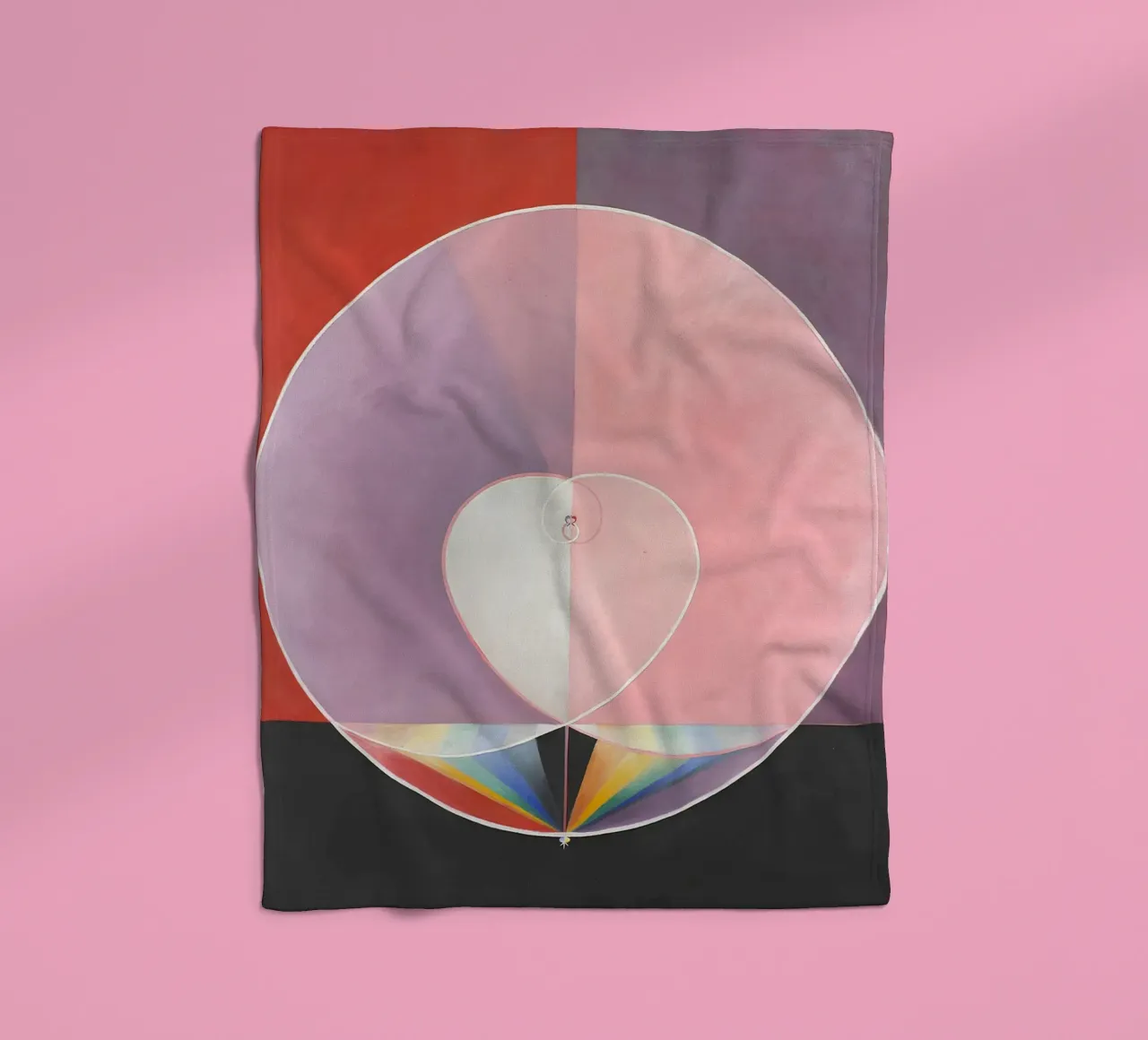 Hilma af Klint "Colombe n. 2" Simbolo d'amore astratto coperta in pile da homdeco