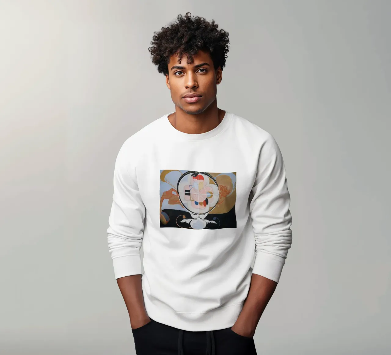 Hilma af Klint "Evolution No. 13" Cosmic Abstract sweatshirt by homdeco