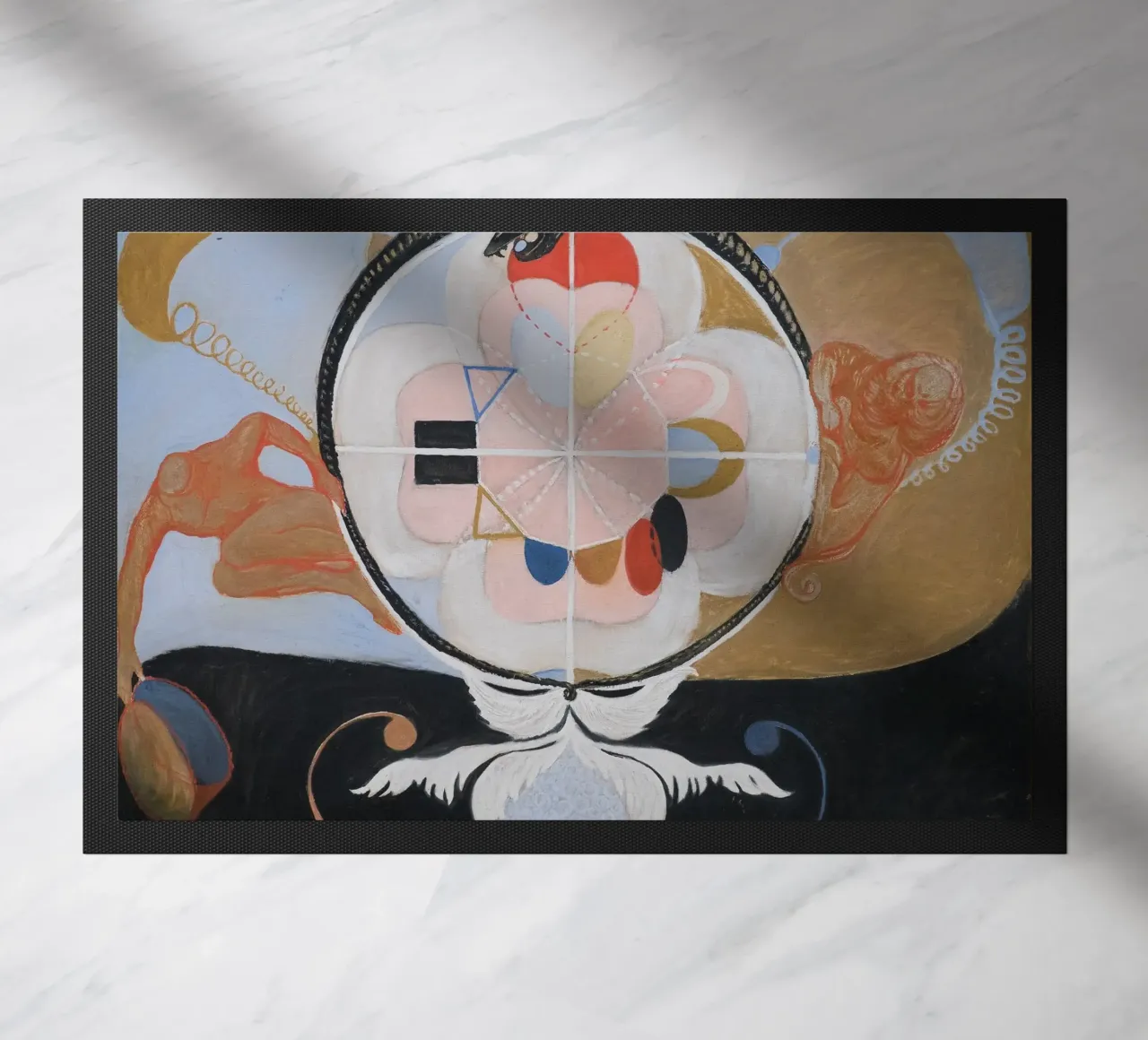 Hilma af Klint "Evoluzione n. 13" Astratto cosmico zerbino da homdeco