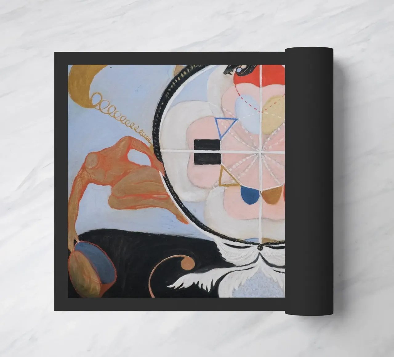 Hilma af Klint "Evoluzione n. 13" Astratto cosmico zerbino da homdeco