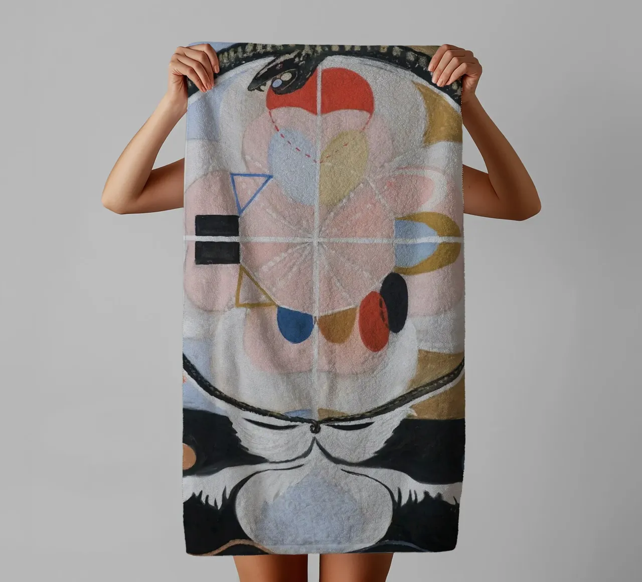 Hilma af Klint "Evoluzione n. 13" Astratto cosmico asciugamano da bagno da homdeco
