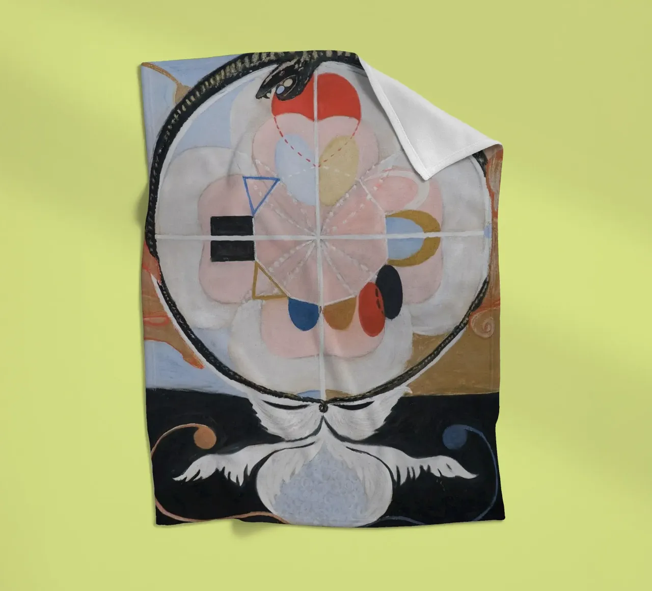 Hilma af Klint "Evoluzione n. 13" Astratto cosmico coperta in pile da homdeco