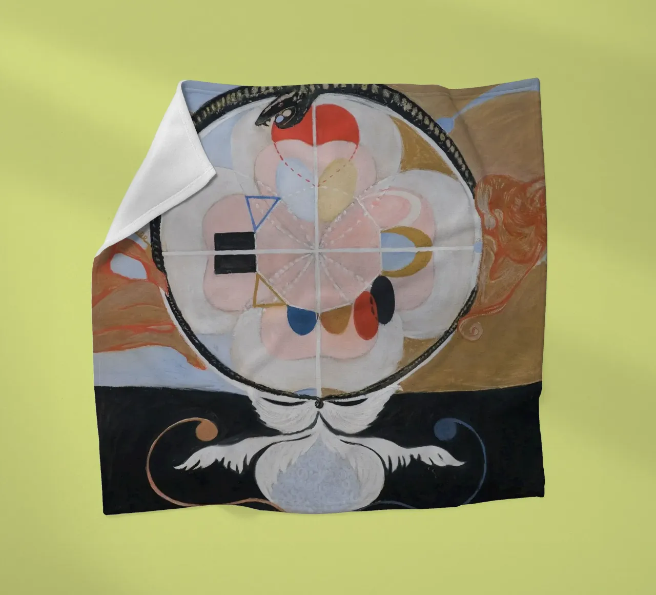 Hilma af Klint "Evoluzione n. 13" Astratto cosmico coperta in pile da homdeco