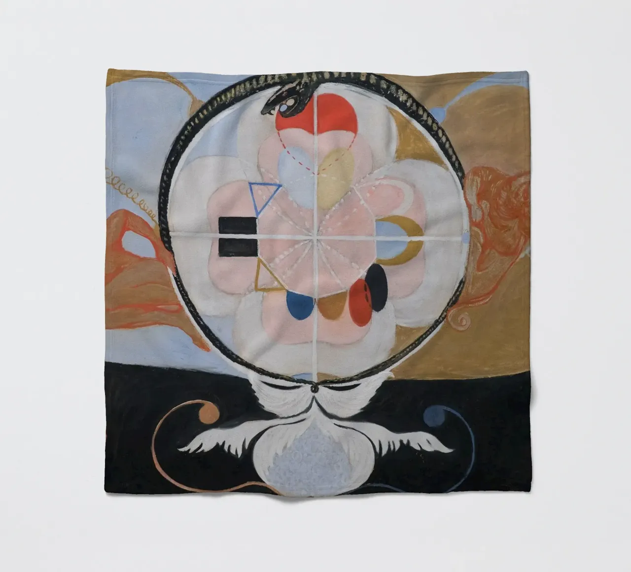 Hilma af Klint "Evoluzione n. 13" Astratto cosmico coperta in pile da homdeco