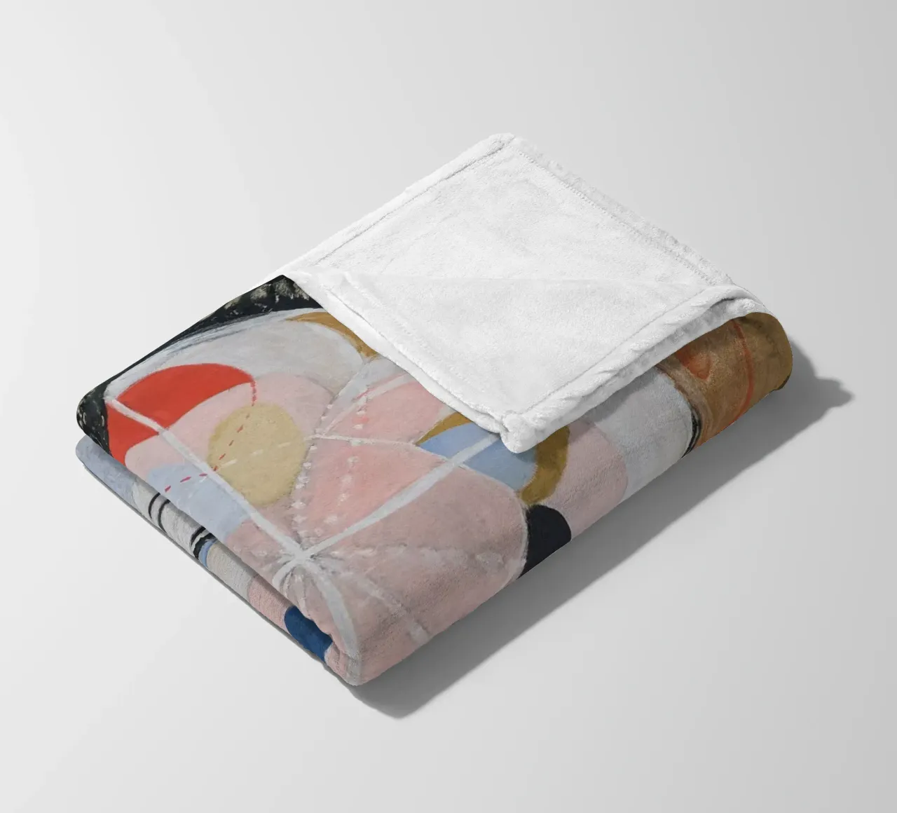 Hilma af Klint "Evoluzione n. 13" Astratto cosmico coperta in pile da homdeco