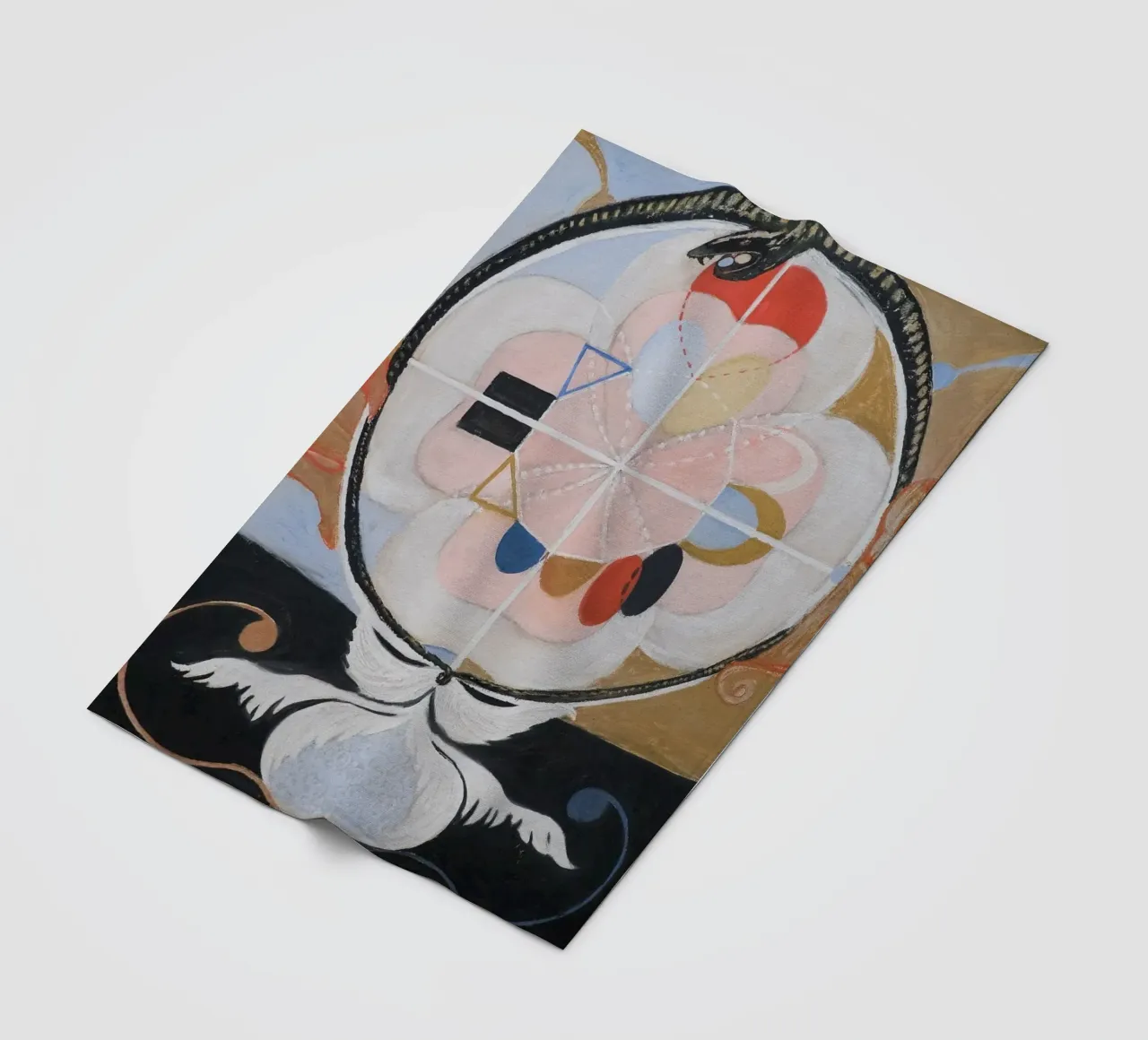 Hilma af Klint "Evoluzione n. 13" Astratto cosmico coperta in pile da homdeco