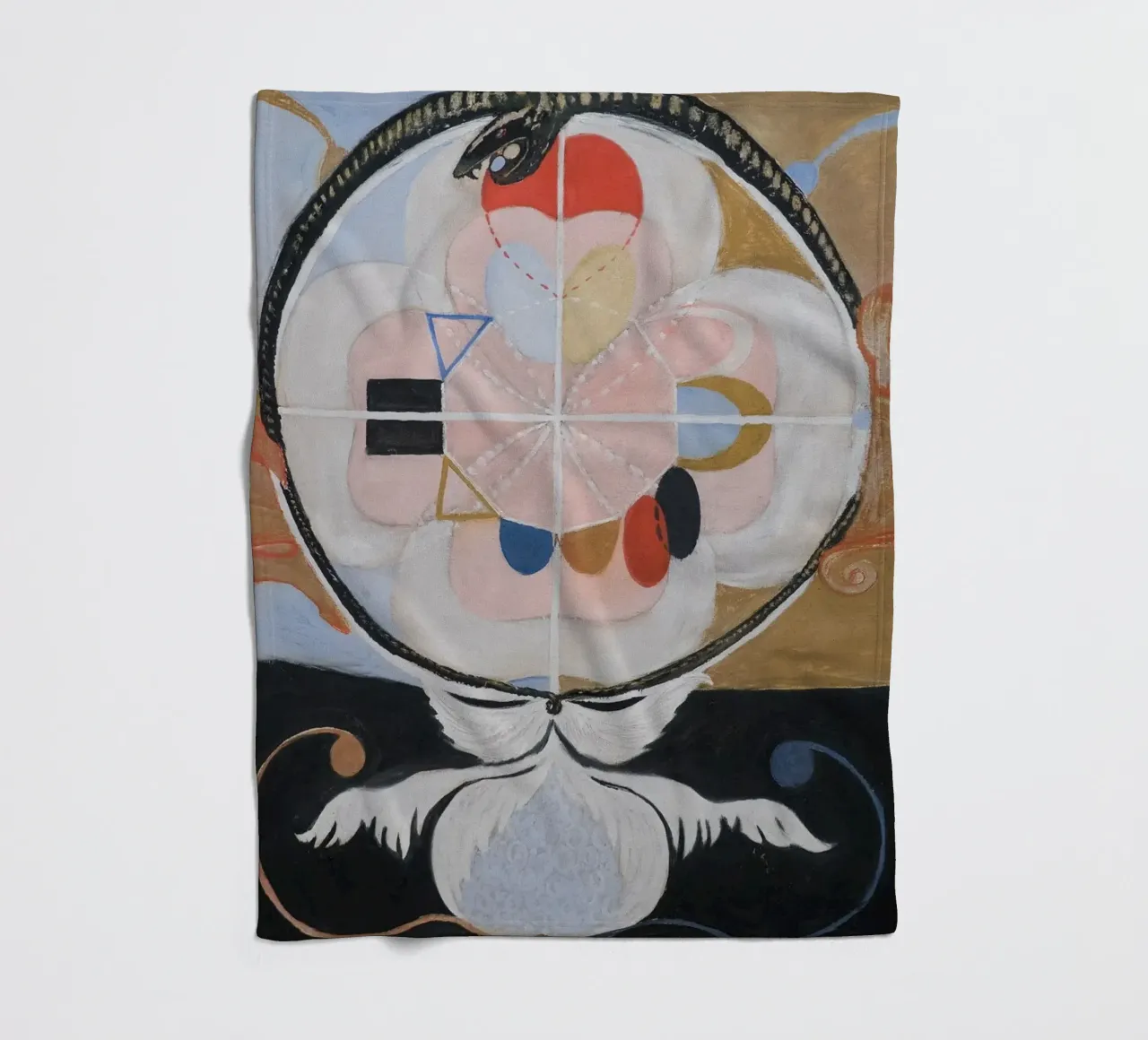Hilma af Klint "Evoluzione n. 13" Astratto cosmico coperta in pile da homdeco