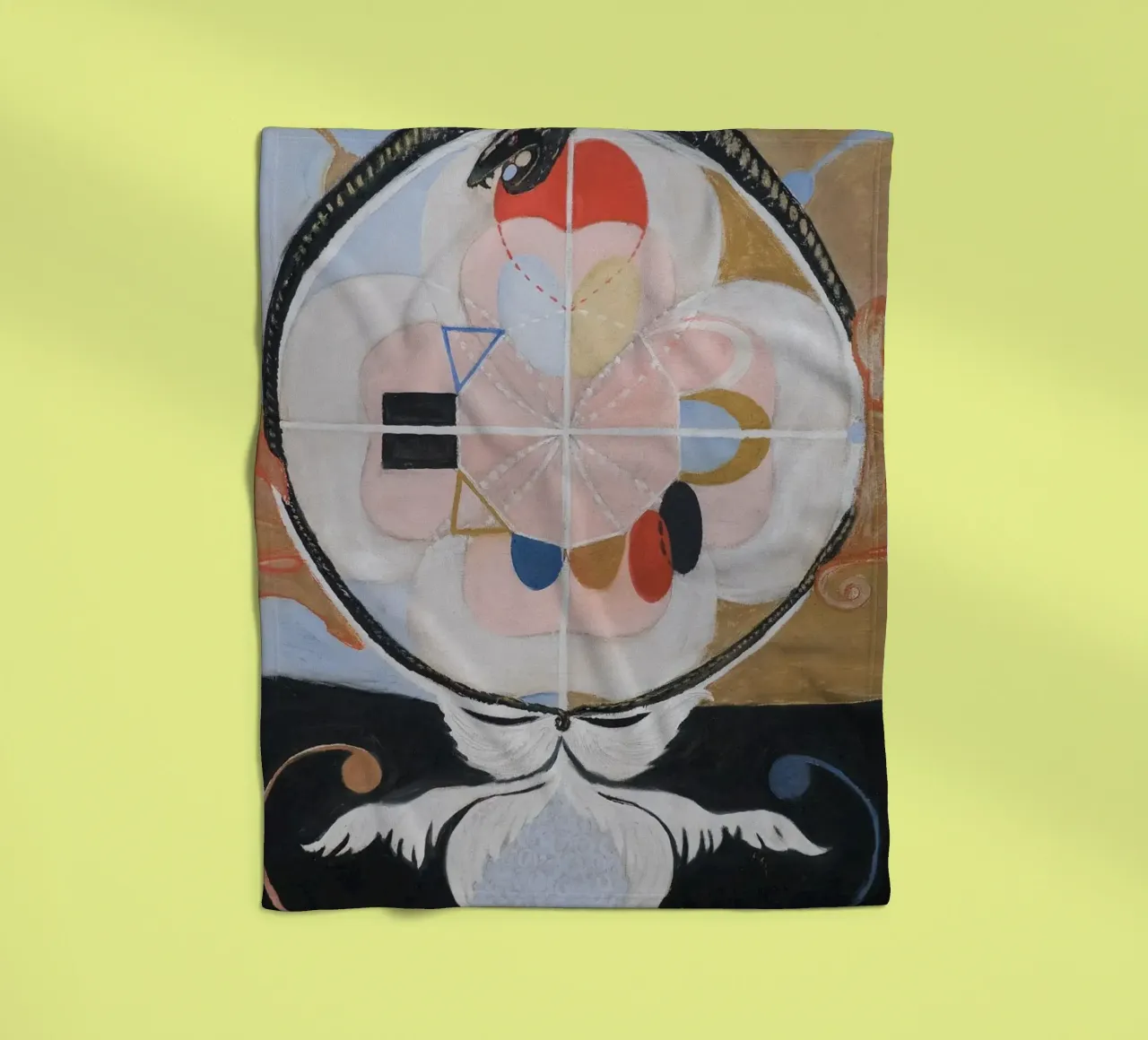 Hilma af Klint "Evoluzione n. 13" Astratto cosmico coperta in pile da homdeco