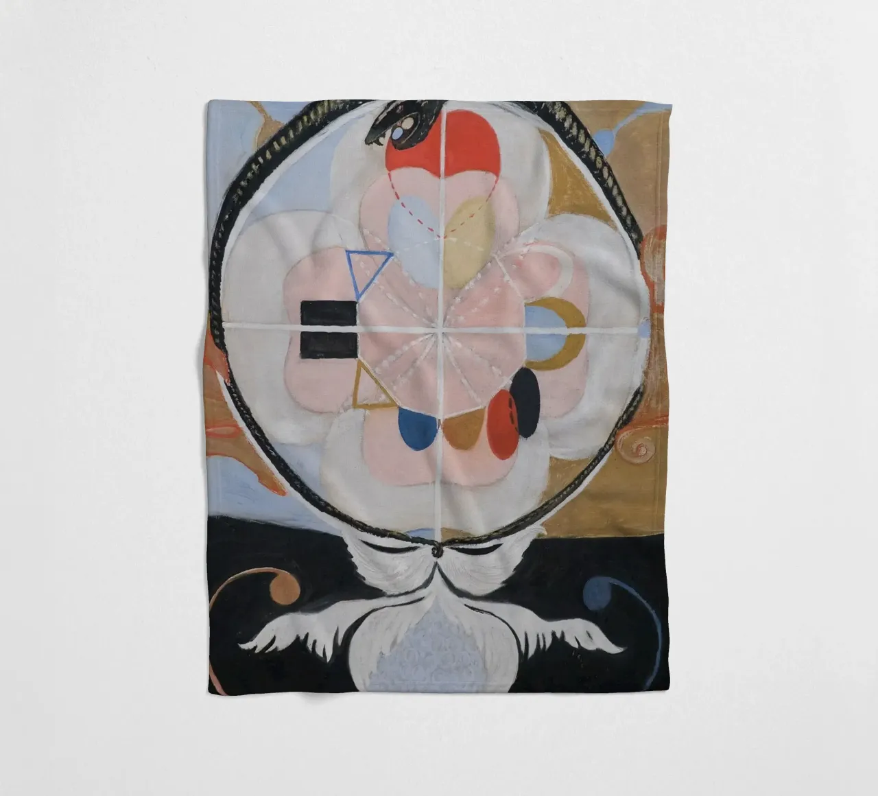 Hilma af Klint "Evoluzione n. 13" Astratto cosmico coperta in pile da homdeco
