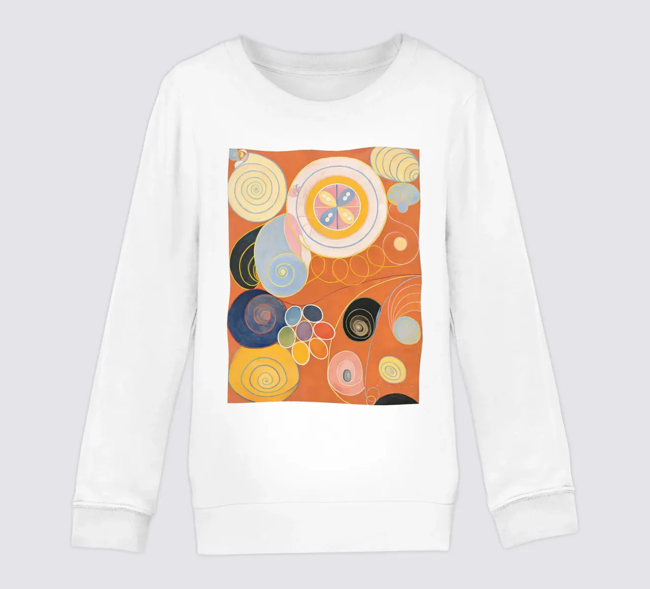 Hilma af Klint "Gioventù n. 3" Spirali astratte Arancione felpa bambino da homdeco