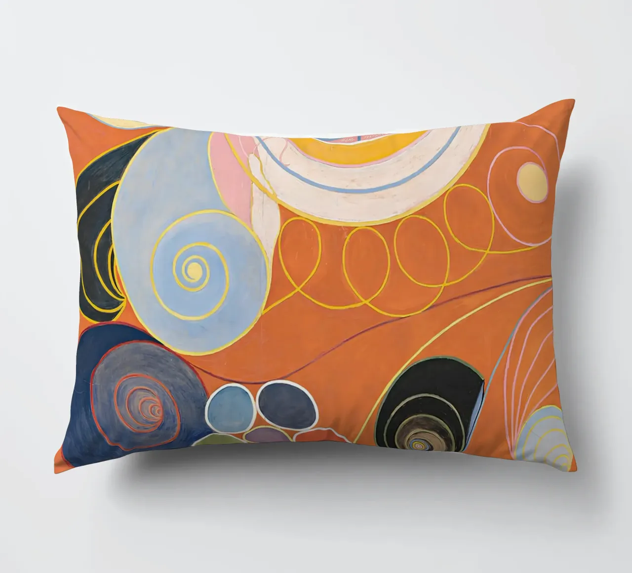 Hilma af Klint "Gioventù n. 3" Spirali astratte Arancione cuscino da homdeco