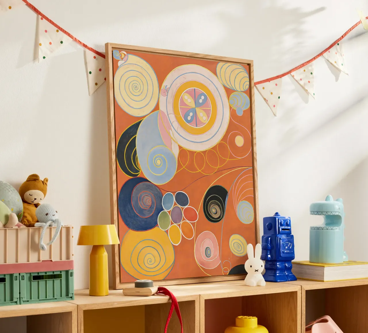 Hilma af Klint "Gioventù n. 3" Spirali astratte Arancione plexiglass da homdeco