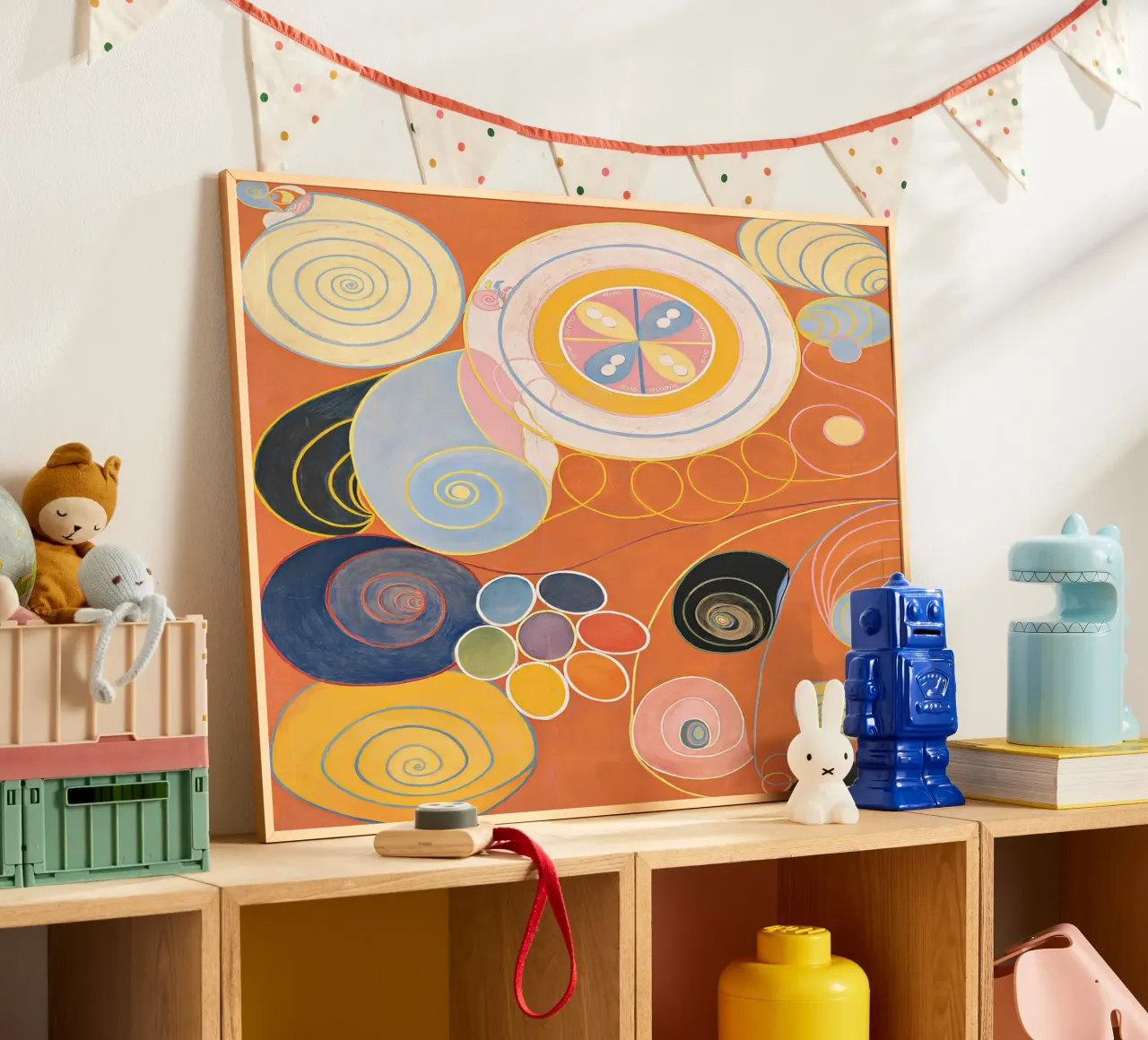 Hilma af Klint "Gioventù n. 3" Spirali astratte Arancione carta hahnemühle da homdeco