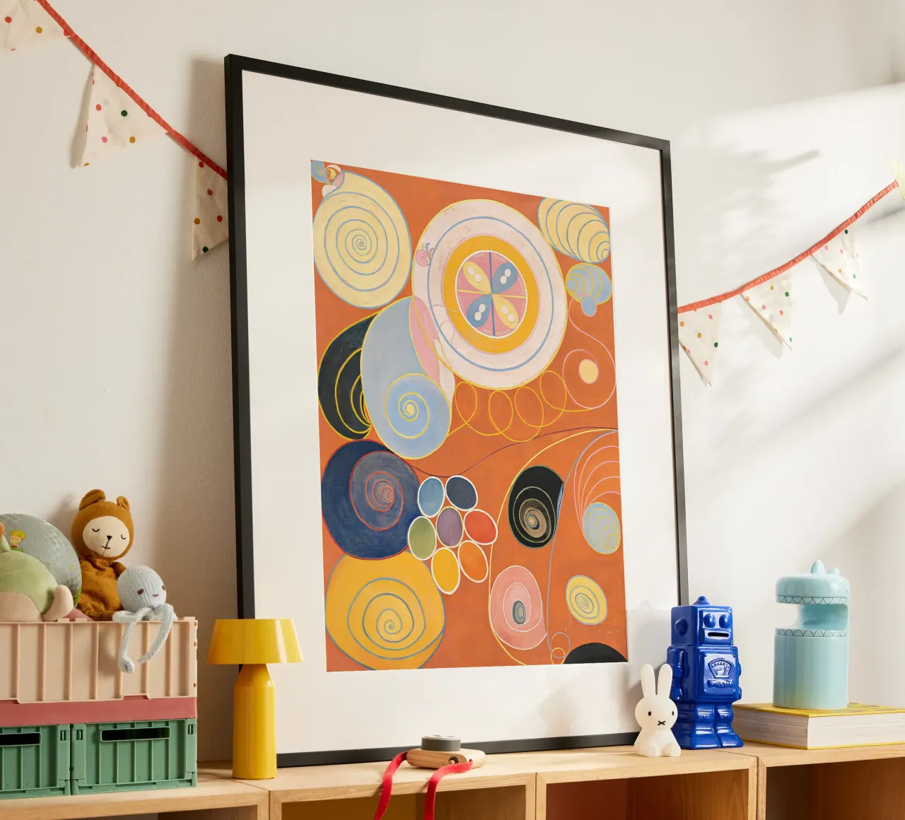Hilma af Klint "Gioventù n. 3" Spirali astratte Arancione carta hahnemühle da homdeco