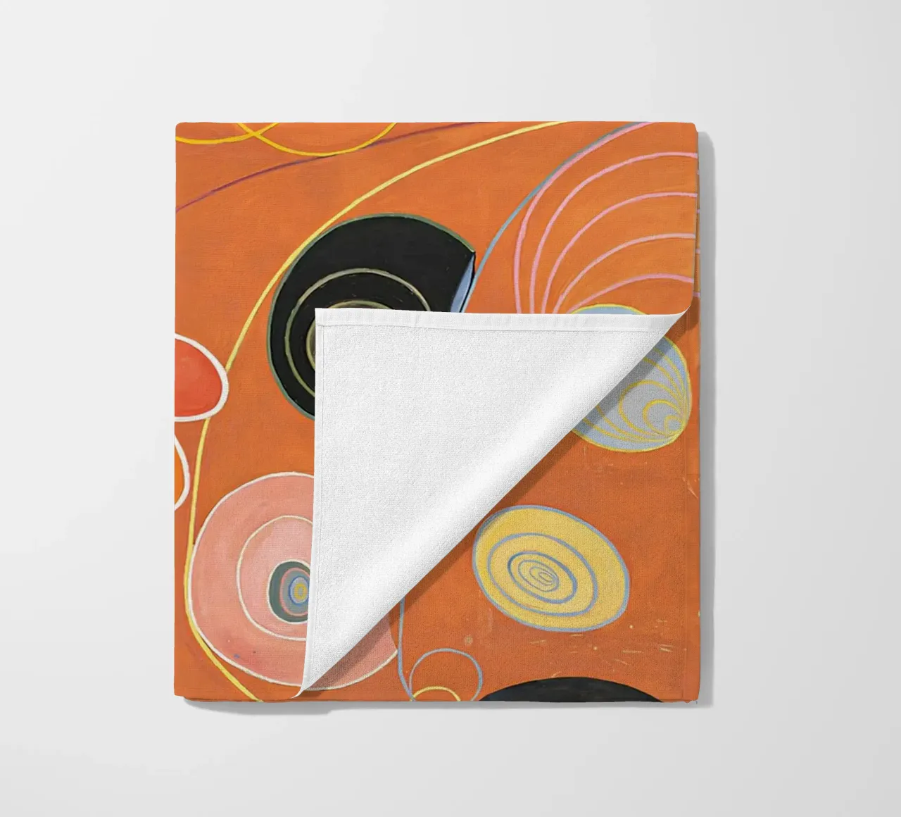 Hilma af Klint "Gioventù n. 3" Spirali astratte Arancione telo mare da homdeco