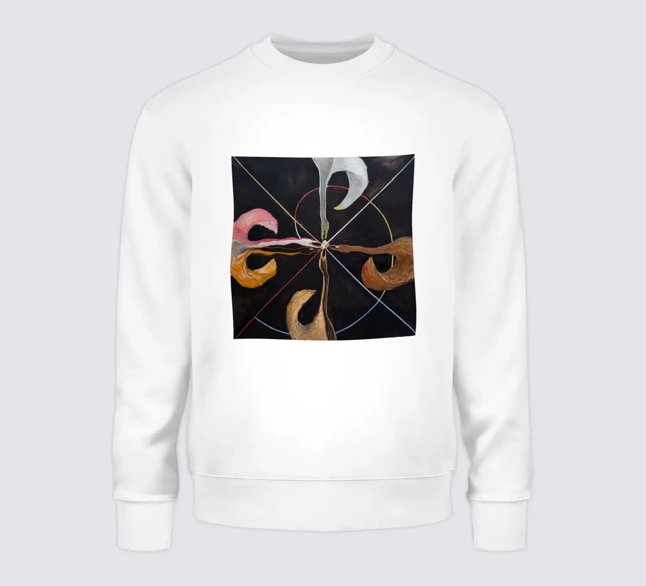 Hilma af Klint "The Swan No. 7" Cosmic Convergence Print sweatshirt by homdeco