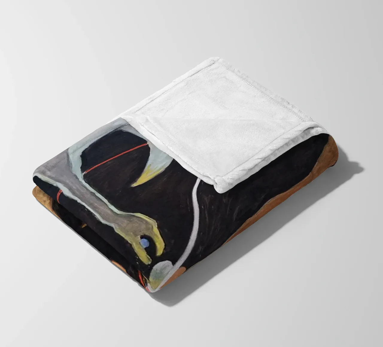 Hilma af Klint "The Swan No. 7" Cosmic Convergence Print fleece blanket by homdeco