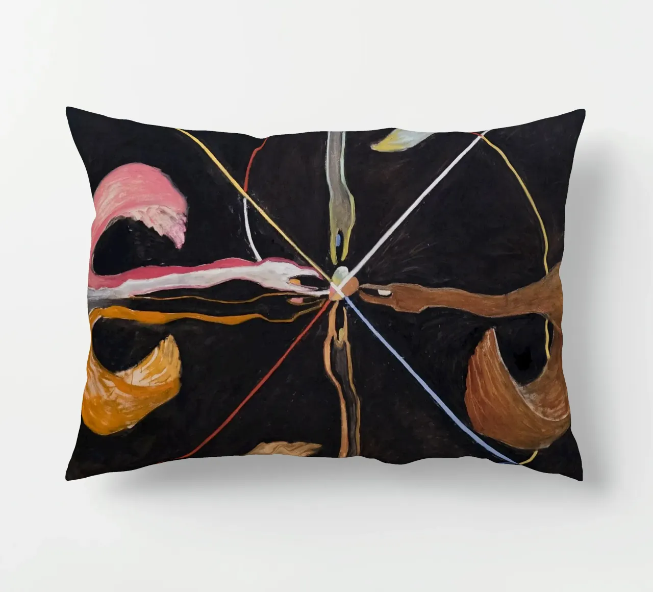 Hilma af Klint "The Swan No. 7" Cosmic Convergence Print decorative cushion by homdeco