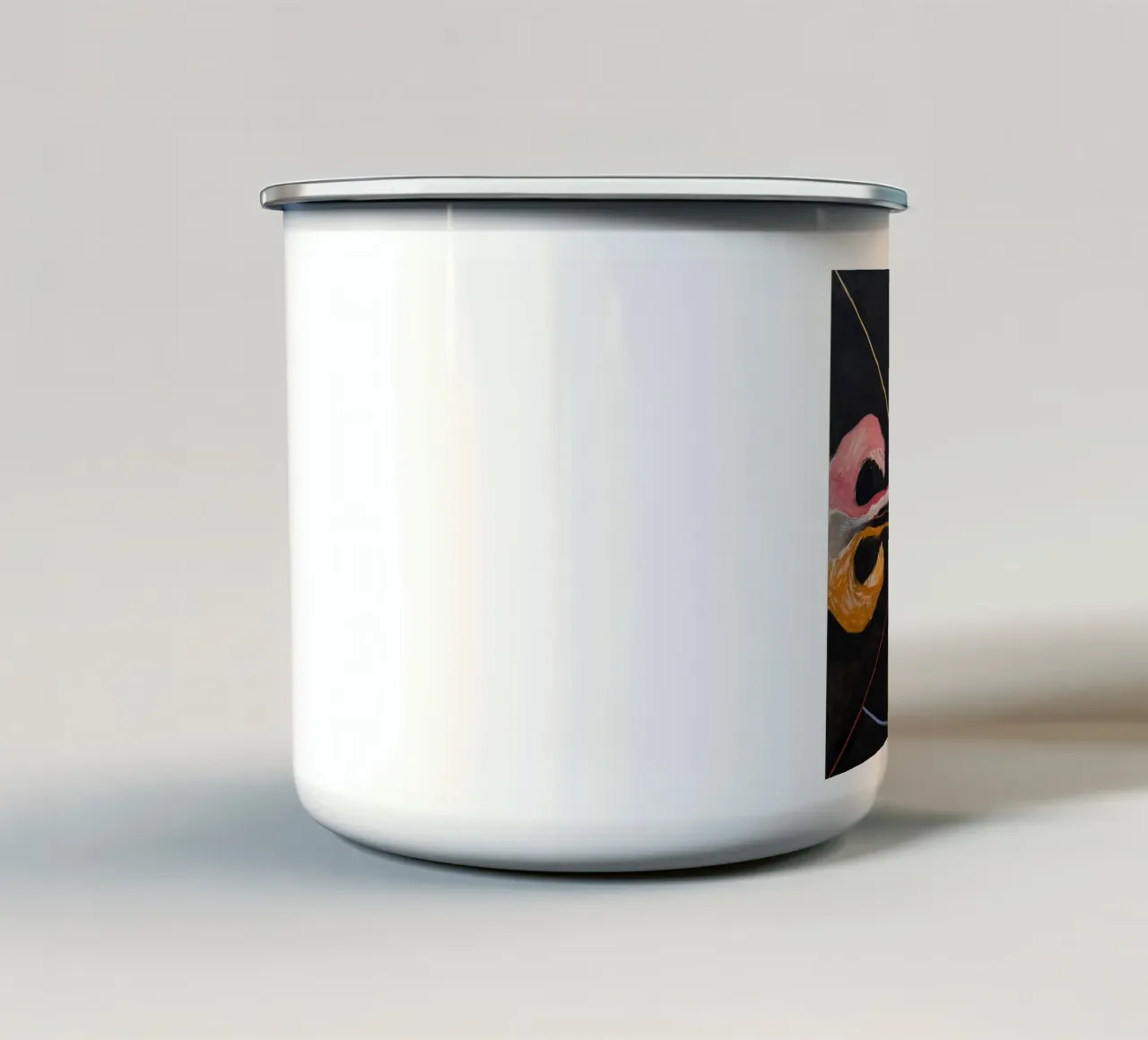 Hilma af Klint "The Swan No. 7" Cosmic Convergence Print enamel mug by homdeco