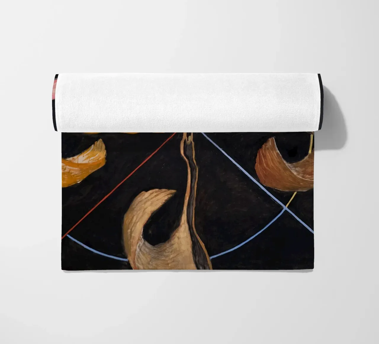 Hilma af Klint "The Swan No. 7" Cosmic Convergence Print beach towel by homdeco