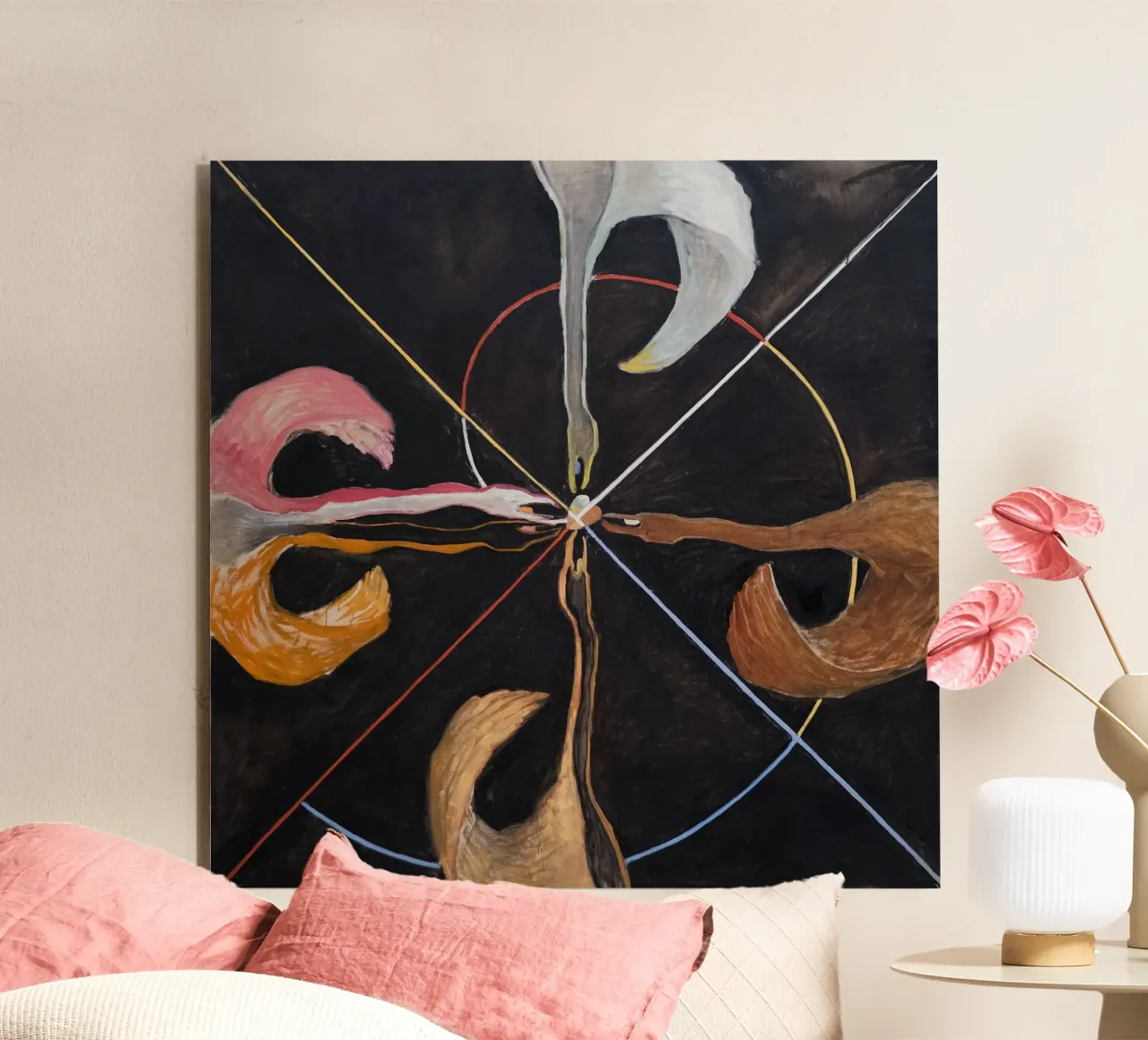 Hilma af Klint "The Swan No. 7" Cosmic Convergence Print alu-dibond by homdeco