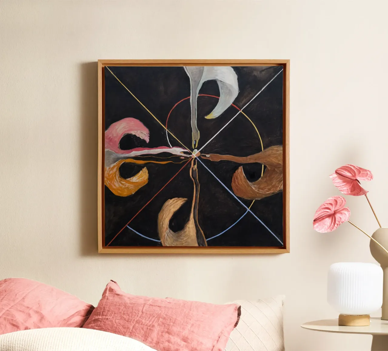 Hilma af Klint "The Swan No. 7" Cosmic Convergence Print canvas by homdeco
