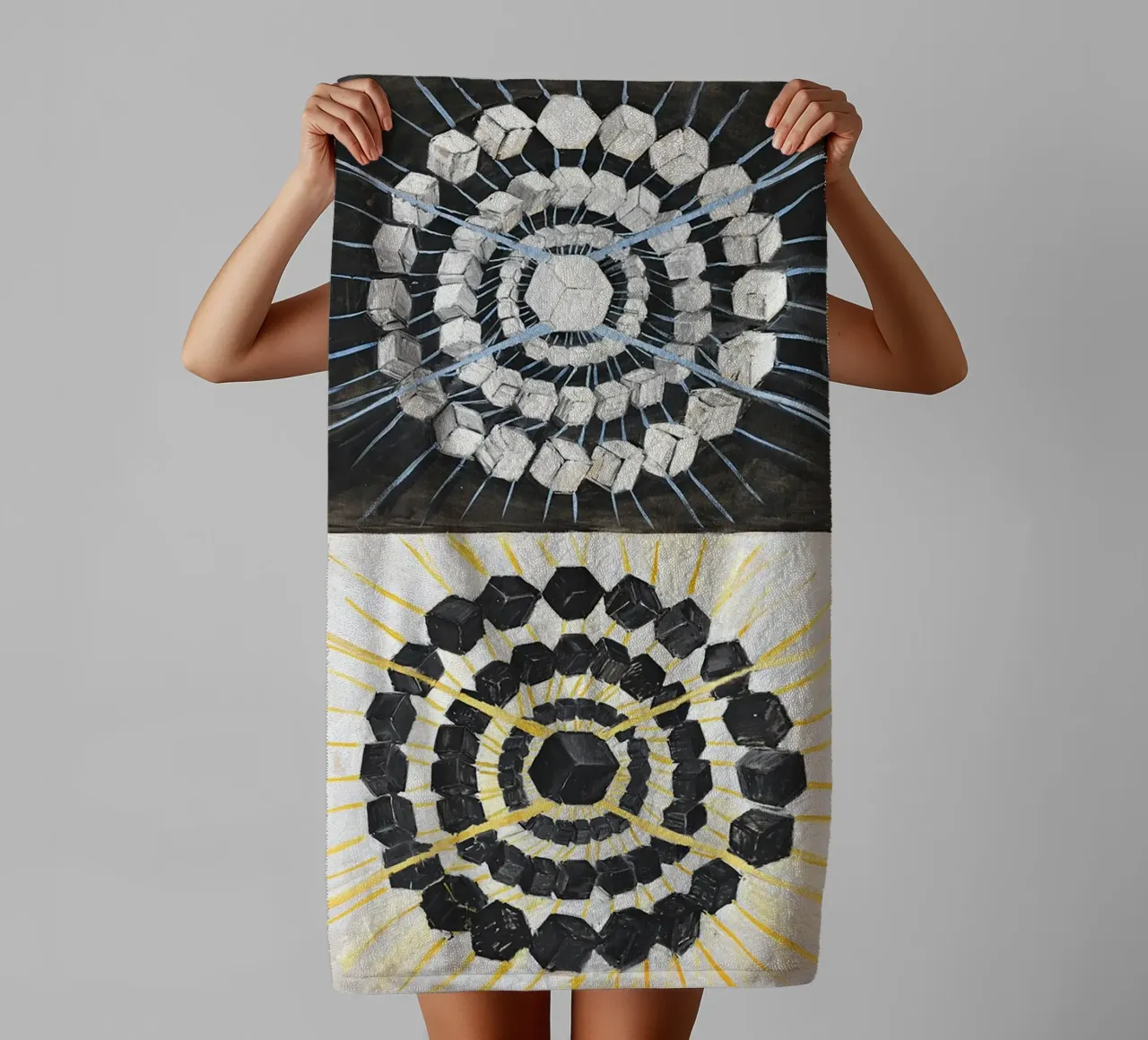 Hilma af Klint "Swan No. 8" Cosmic Duality Abstract towel by homdeco