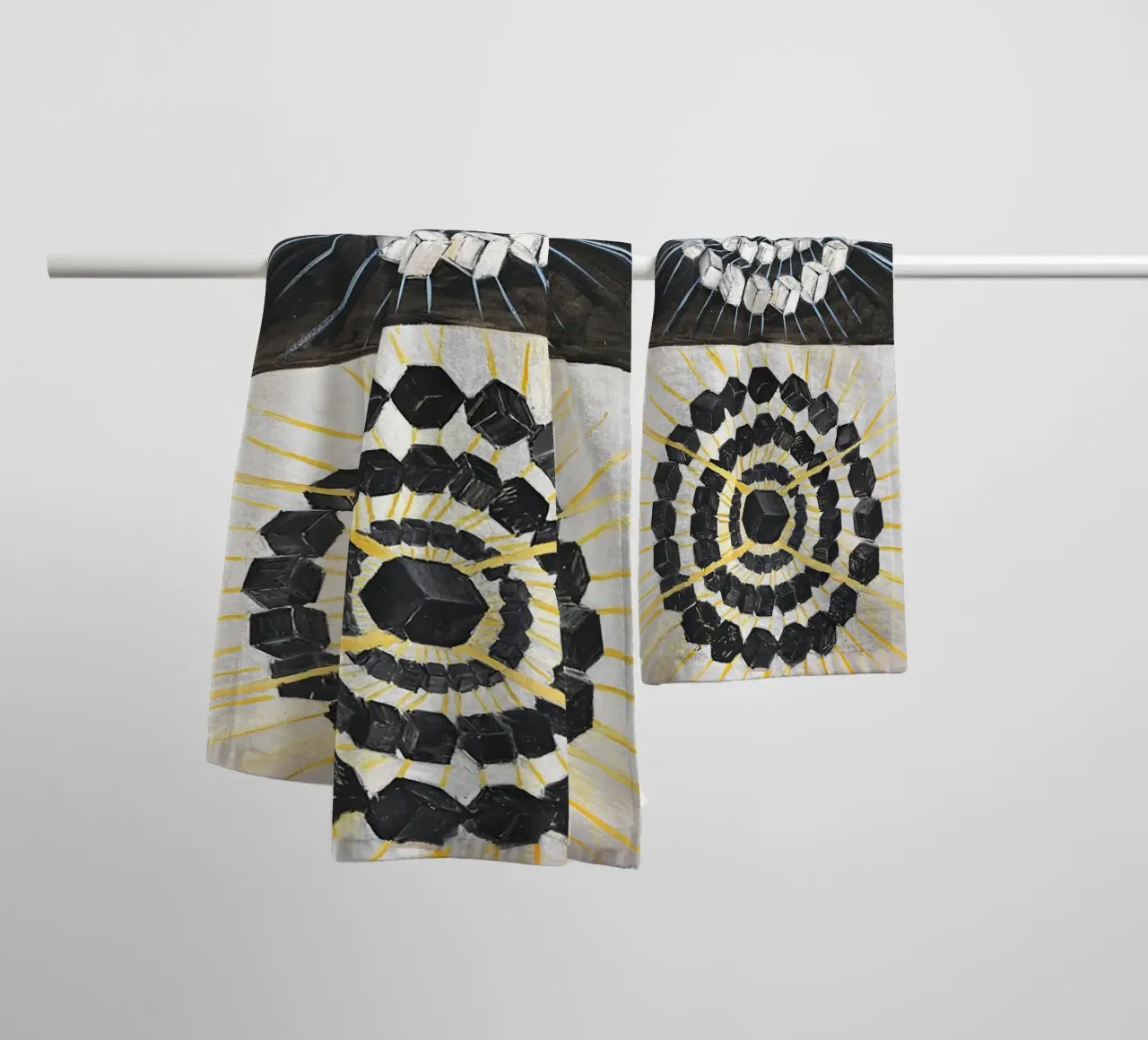 Hilma af Klint "Swan No. 8" Cosmic Duality Abstract towel by homdeco