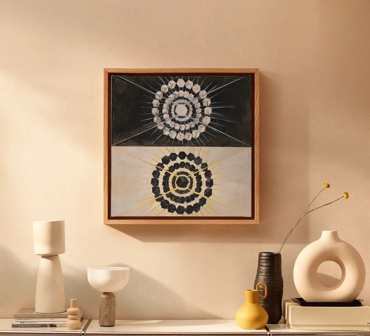 Hilma af Klint "Zwaan nr. 8" Kosmische dualiteit Abstract canvas van homdeco