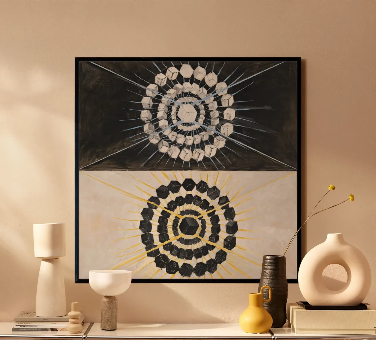 Hilma af Klint "Zwaan nr. 8" Kosmische dualiteit Abstract hahnemühle van homdeco