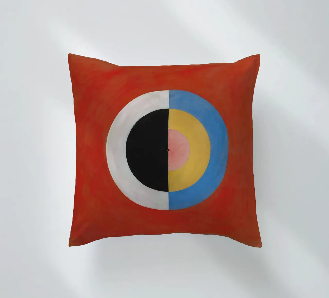 Hilma af Klint "The Swan No. 17" Cosmic Balance Print decorative cushion by homdeco