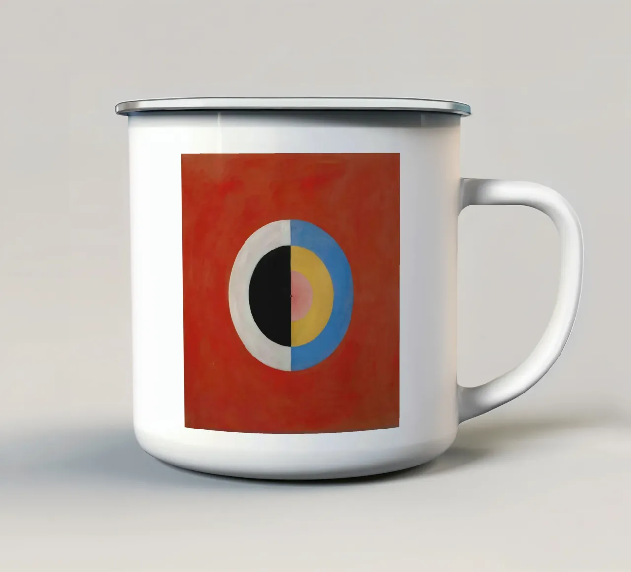Hilma af Klint "Il cigno n. 17", stampa dell'equilibrio cosmico tazza in smalto da homdeco