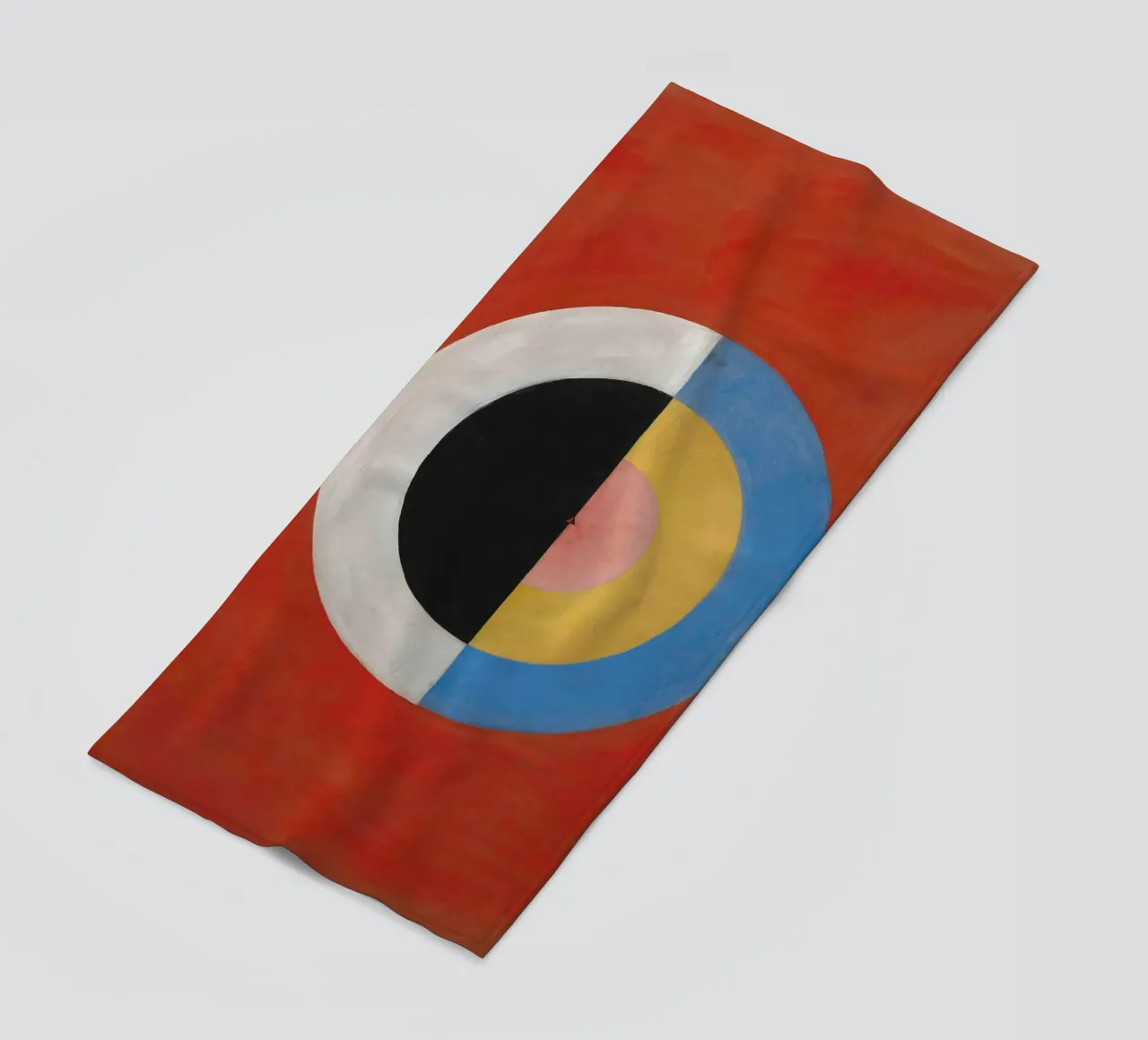 Hilma af Klint "The Swan No. 17" Cosmic Balance Print beach towel by homdeco