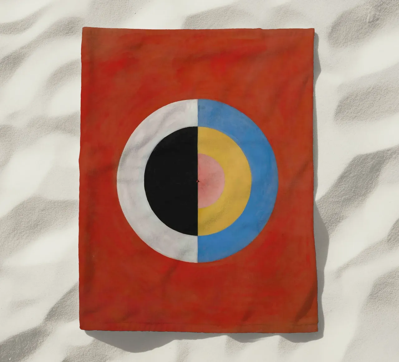 Hilma af Klint "The Swan No. 17" Cosmic Balance Print beach towel by homdeco