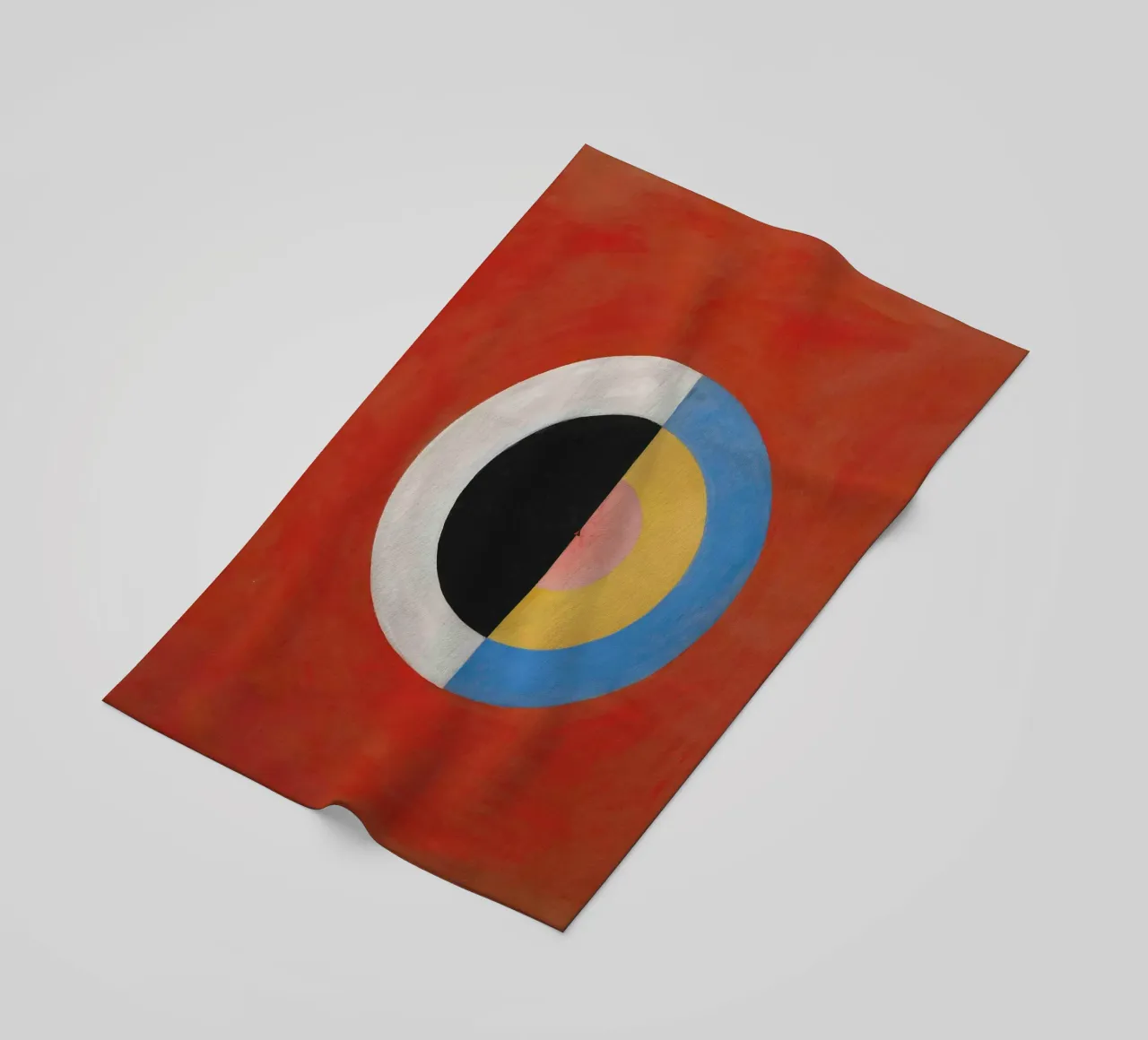 Hilma af Klint "The Swan No. 17" Cosmic Balance Print beach towel by homdeco