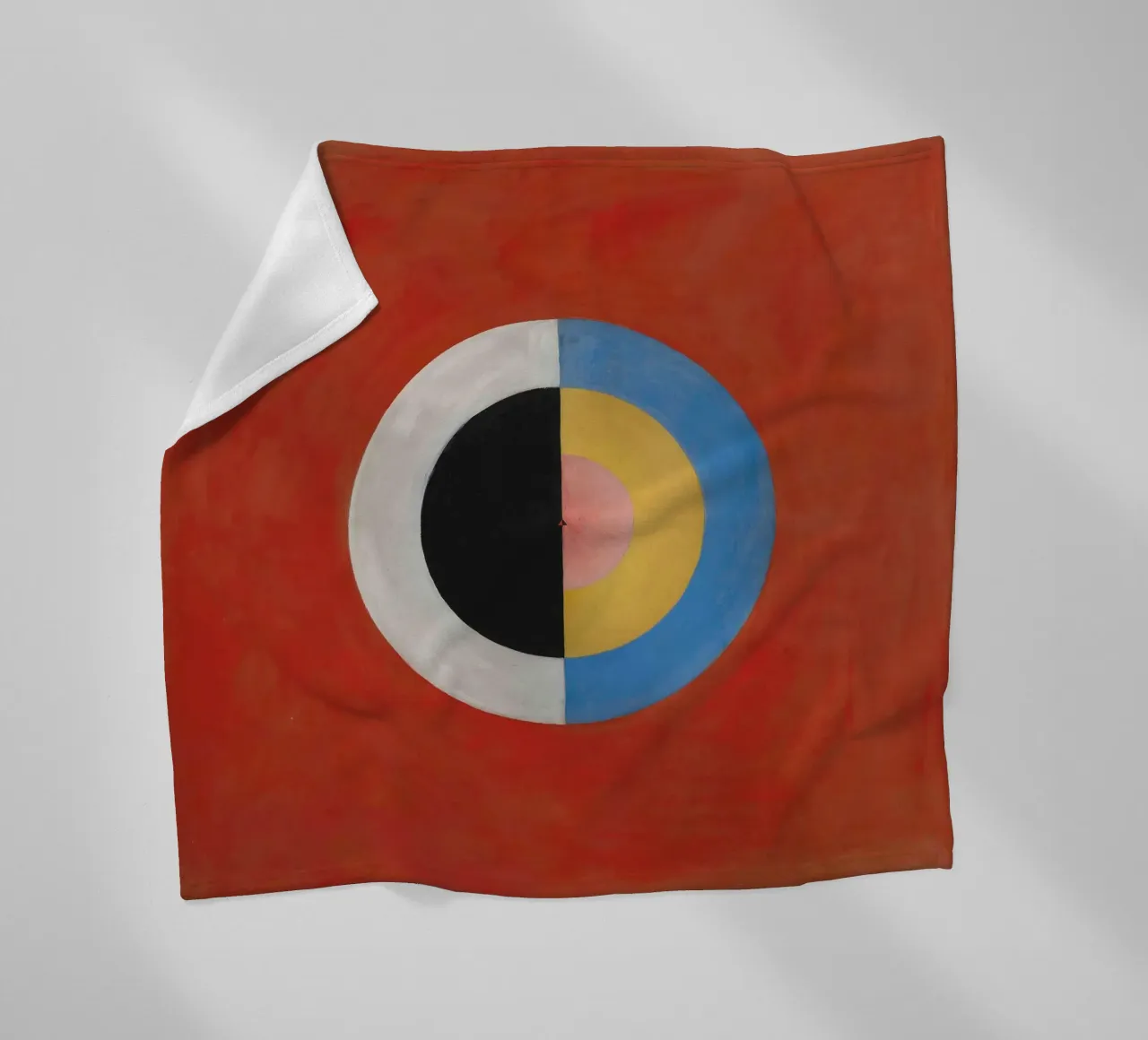 Hilma af Klint "The Swan No. 17" Cosmic Balance Print fleece blanket by homdeco