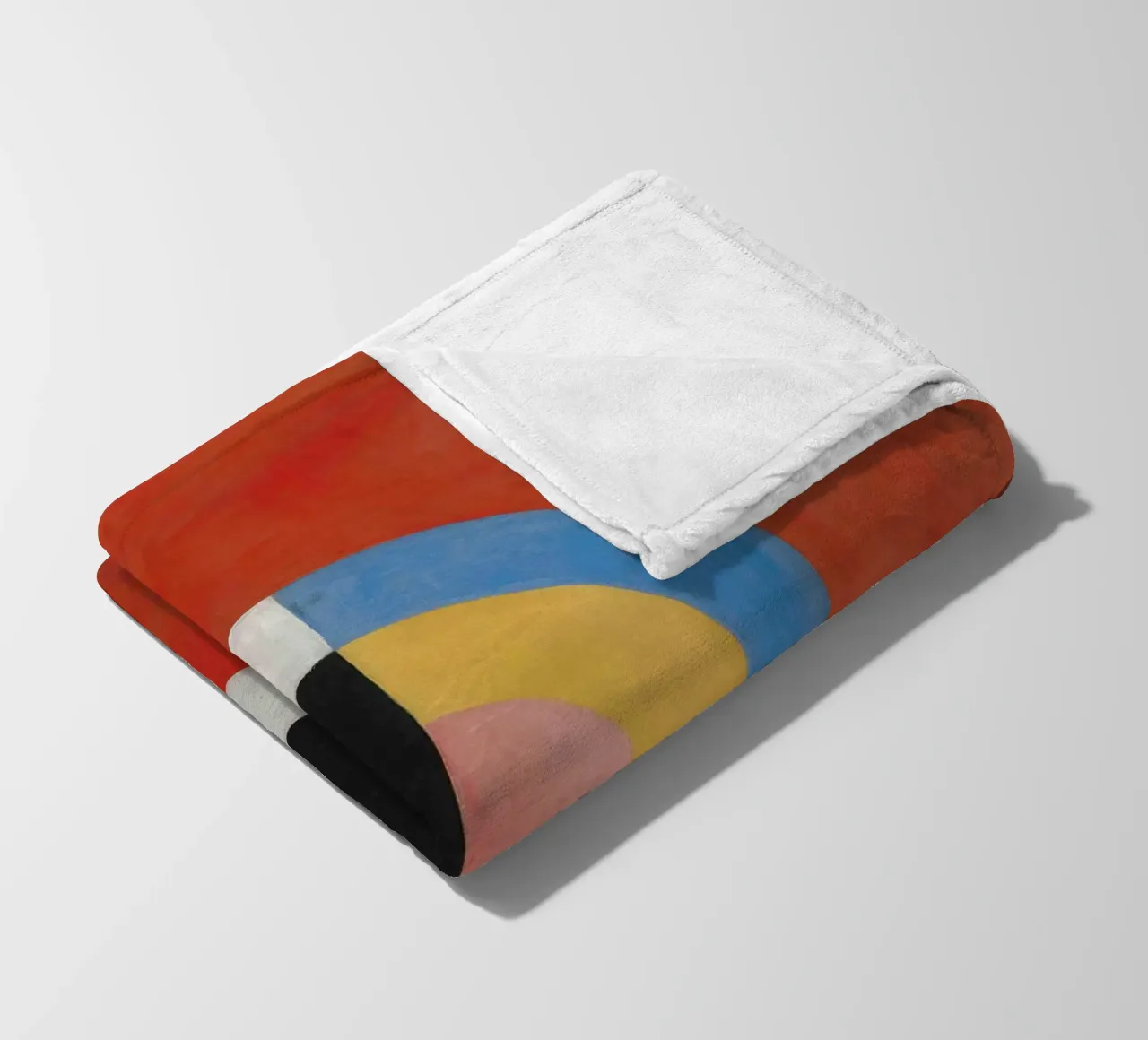 Hilma af Klint "The Swan No. 17" Cosmic Balance Print fleece blanket by homdeco