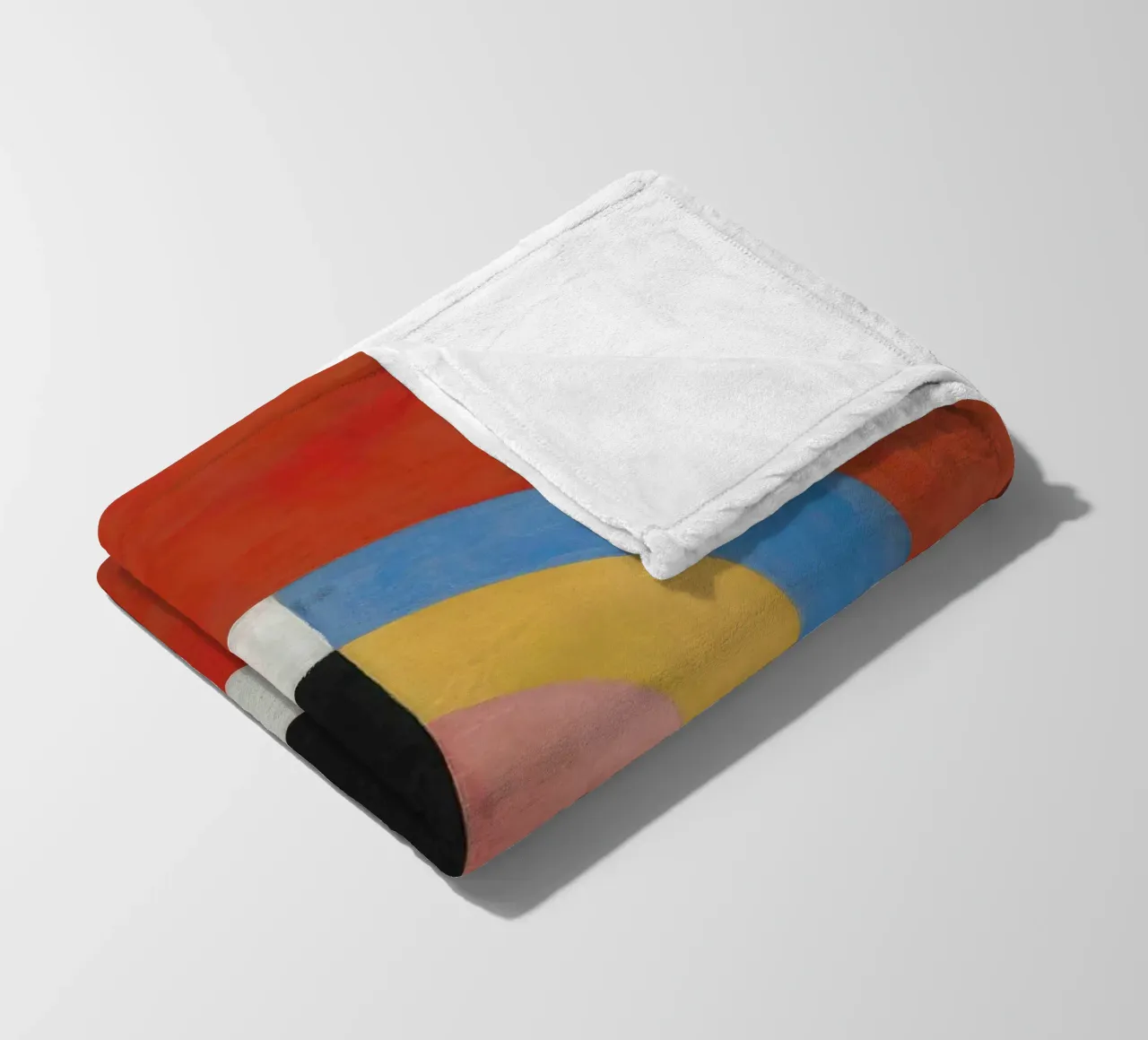 Hilma af Klint "The Swan No. 17" Cosmic Balance Print fleece blanket by homdeco