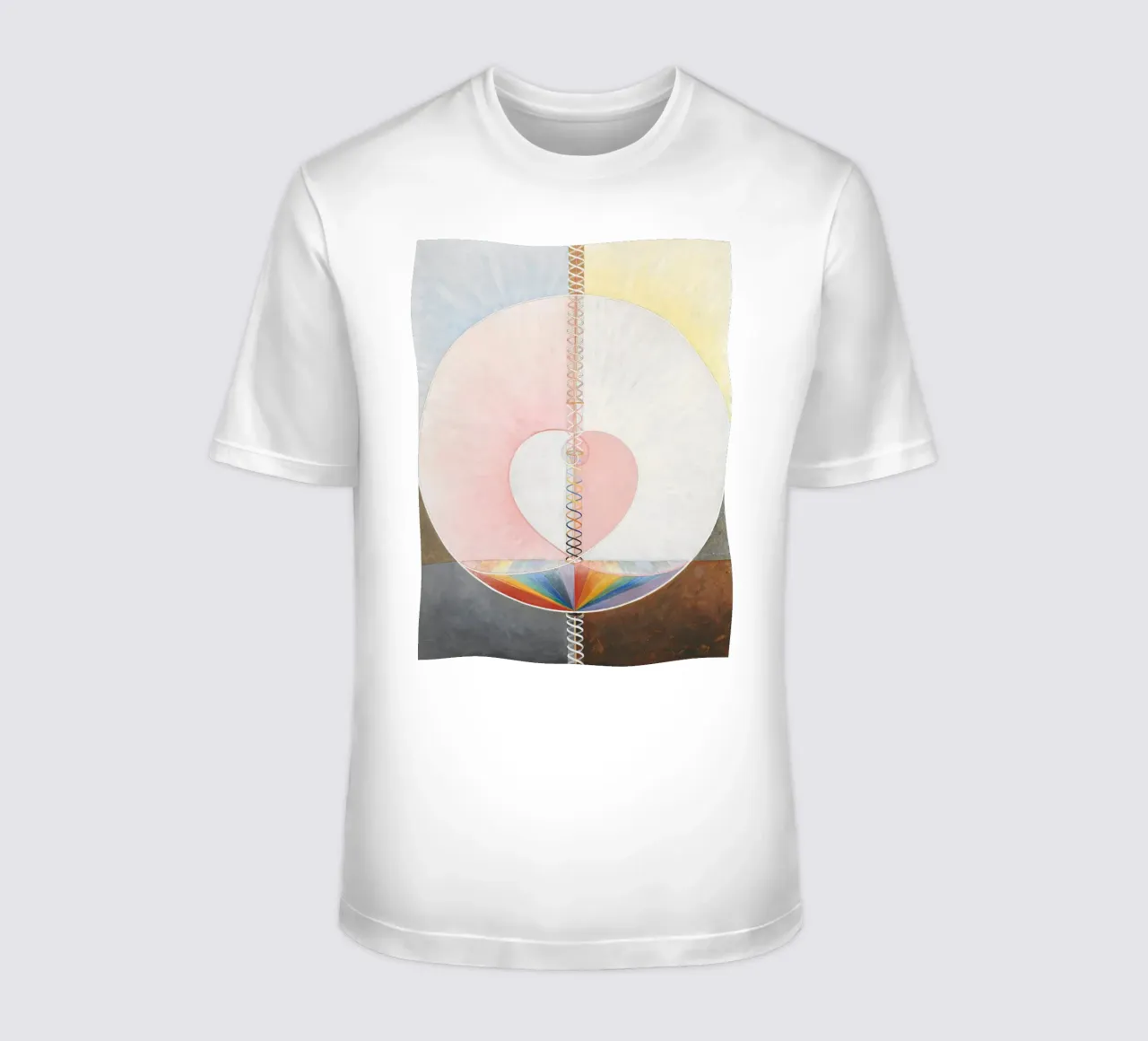 Hilma af Klint "Die Taube Nr. 1" Kosmisches Herz Druck T-Shirt von homdeco