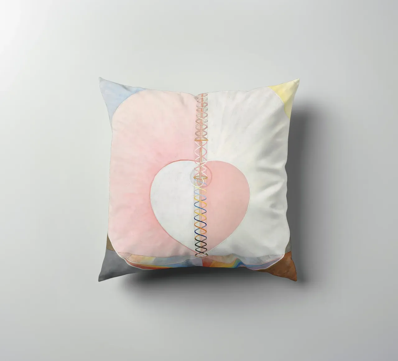 Hilma af Klint "La colomba n. 1" Stampa cuore cosmico cuscino da homdeco