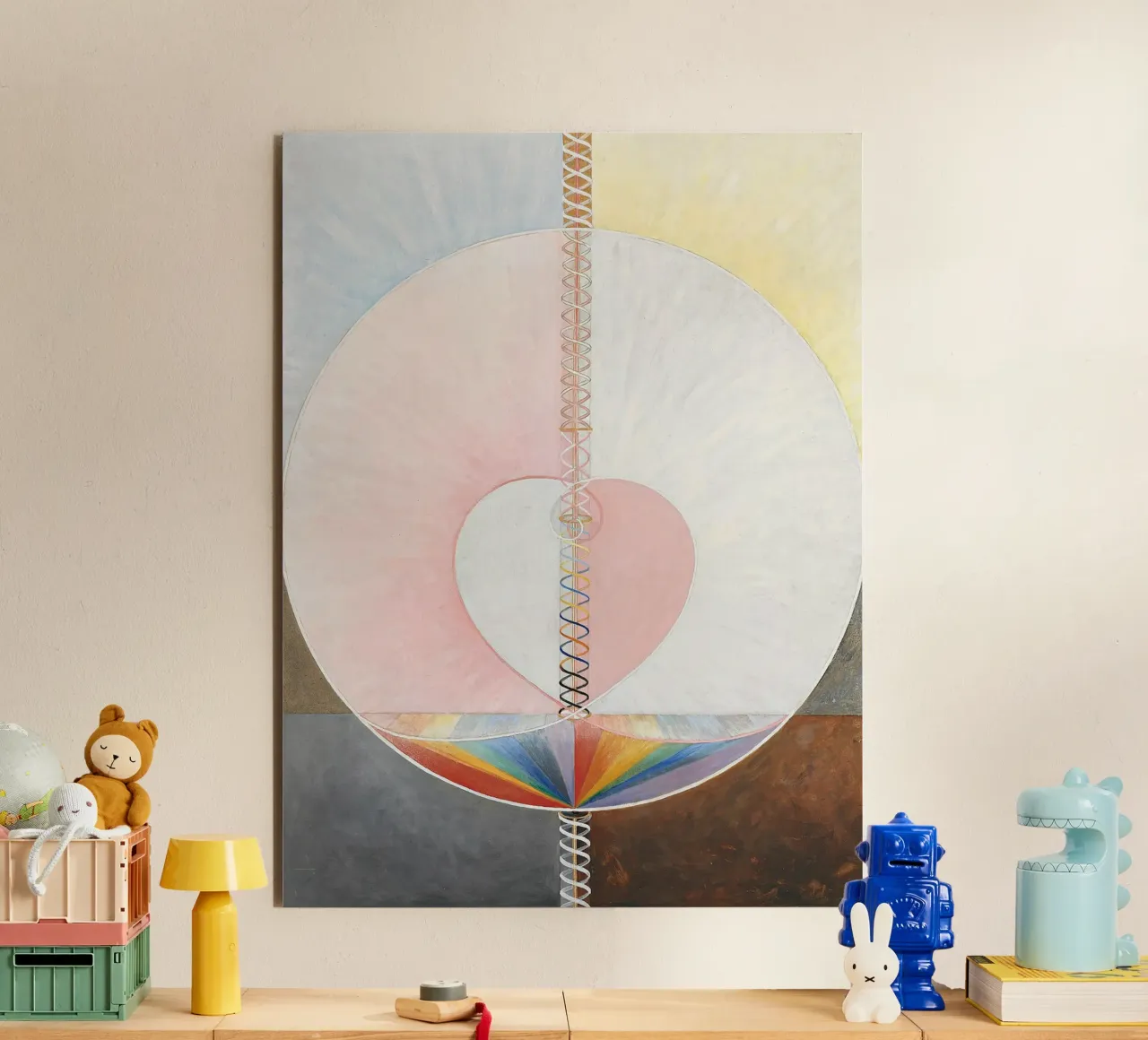 Hilma af Klint "La colomba n. 1" Stampa cuore cosmico alluminio dibond da homdeco