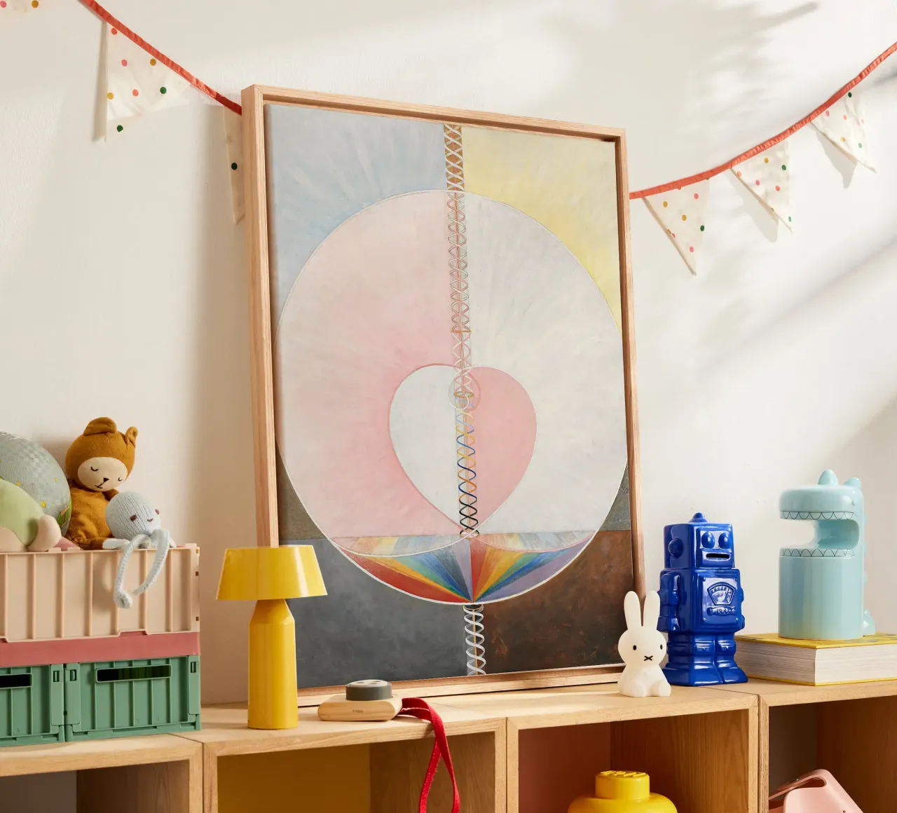 Hilma af Klint "De duif nr. 1" Kosmische hartenprint canvas van homdeco