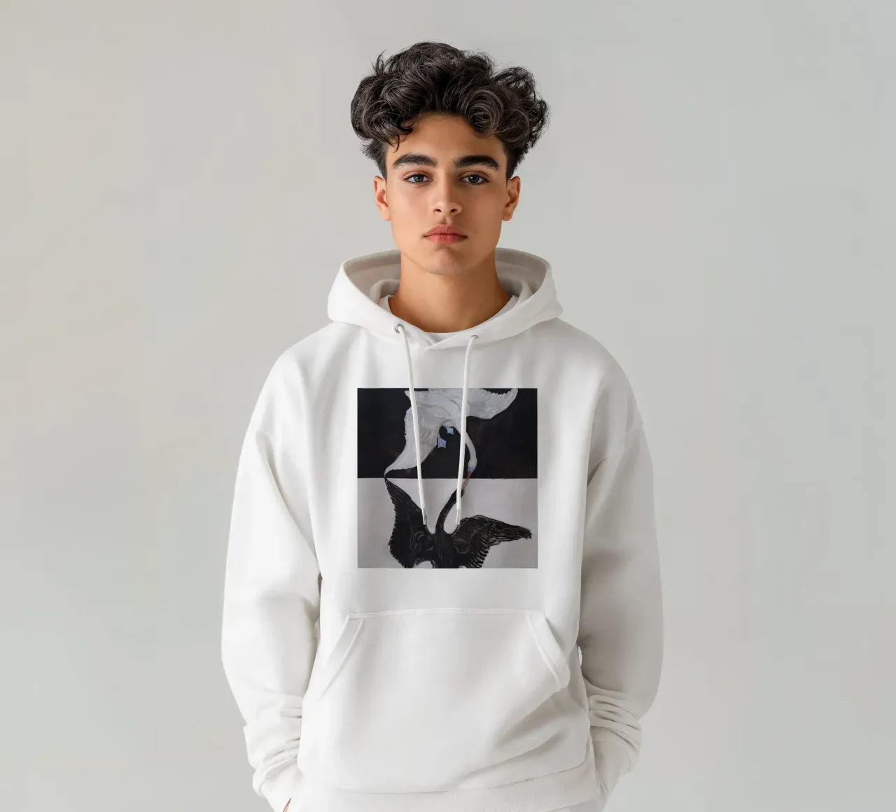 Hilma af Klint "The Swan No. 1" Duality & Unity hoodie by homdeco