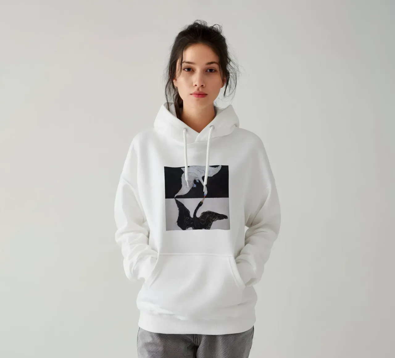 Hilma af Klint "The Swan No. 1" Duality & Unity hoodie by homdeco