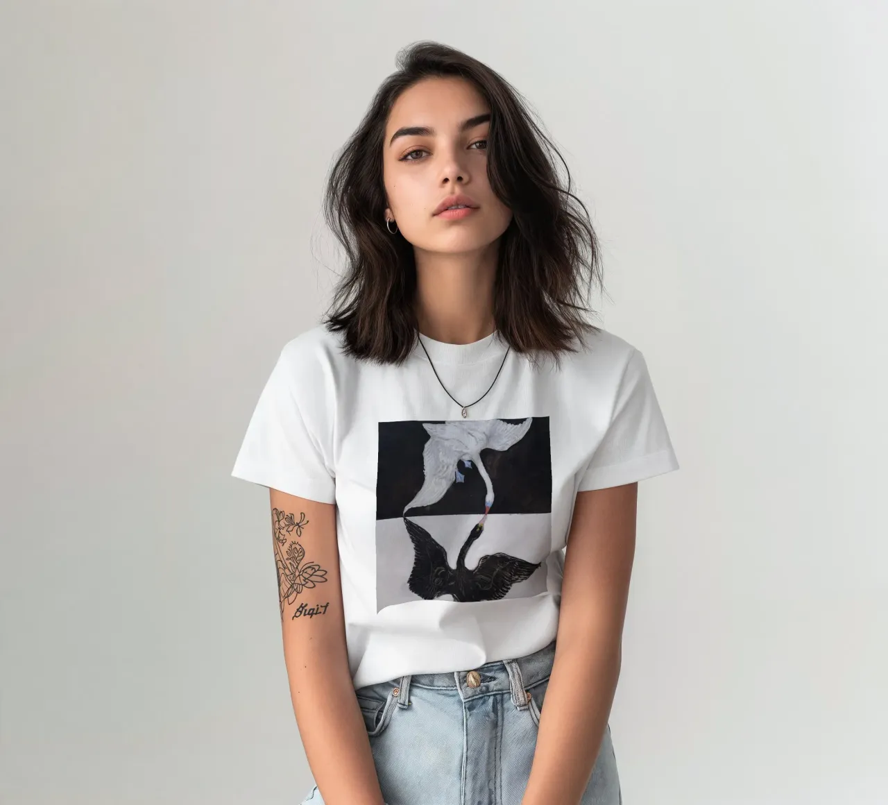 Hilma af Klint "Le cygne n° 1" Dualité et unité t-shirt de homdeco