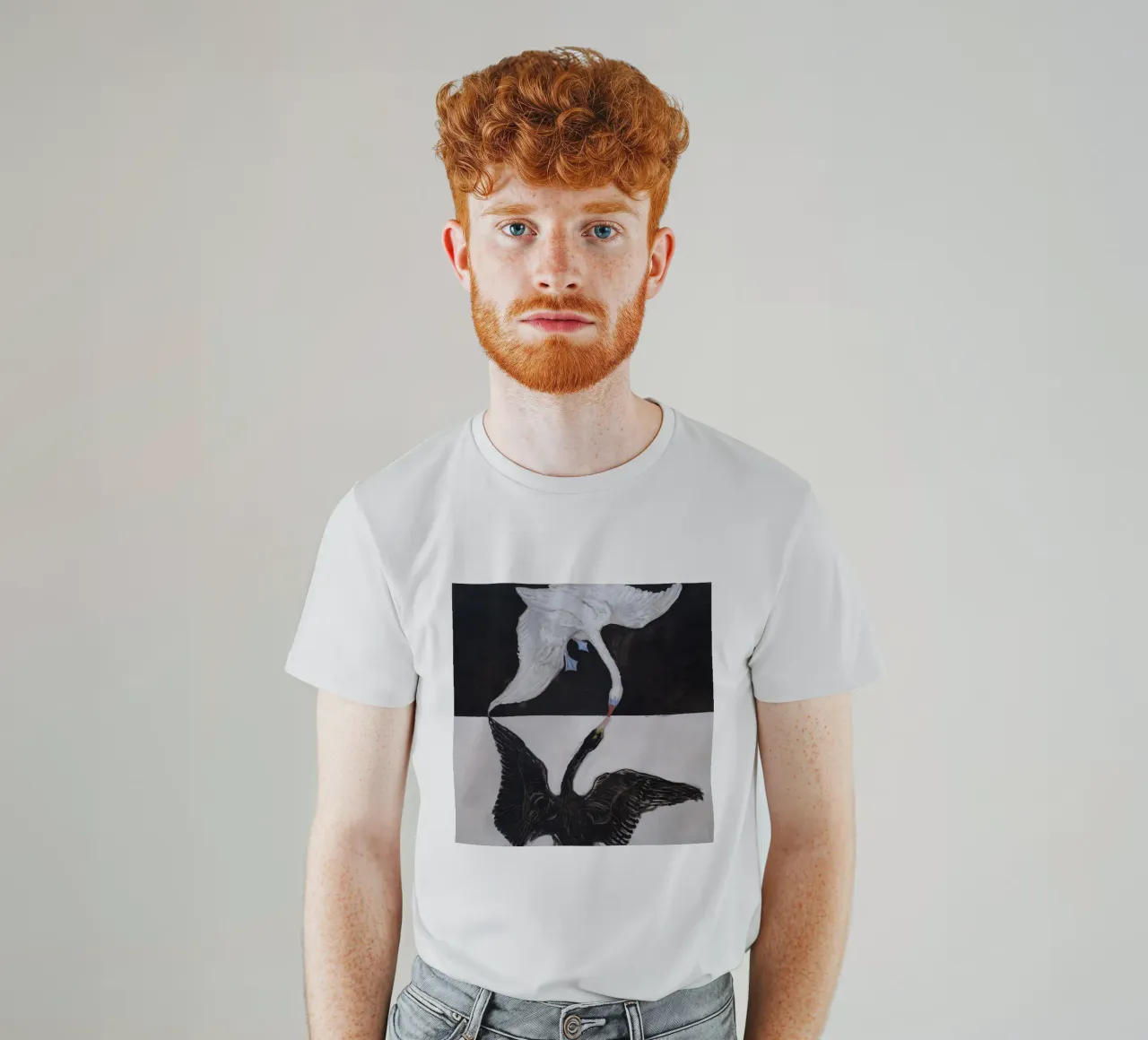 Hilma af Klint "Le cygne n° 1" Dualité et unité t-shirt de homdeco