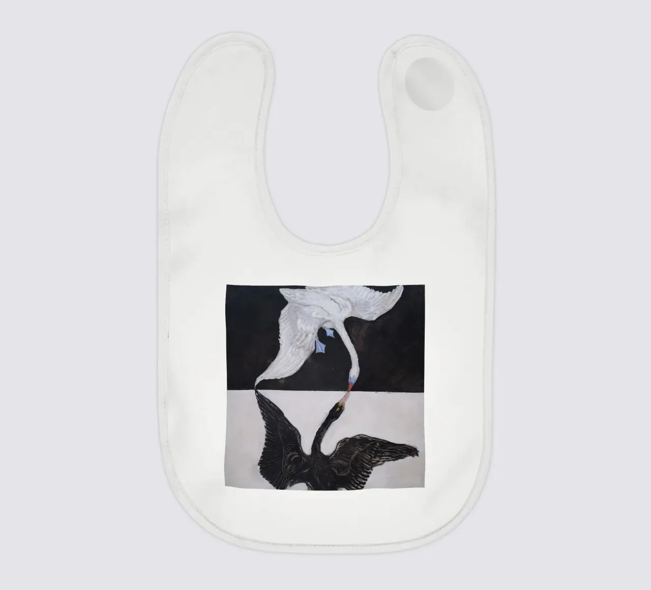Hilma af Klint "The Swan No. 1" Duality & Unity baby bib by homdeco